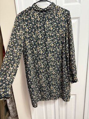 Pattern Long Sleeve Dress